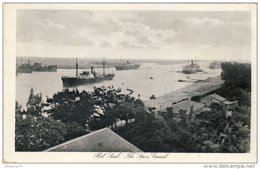 PORT SAID, The Suez Canal - 2 Scans - Suez