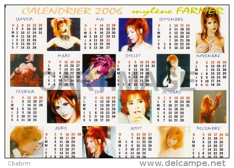 Mylène FARMER  Carte Postale N° ATHQ 152   Calendrier 2006 - Artistes