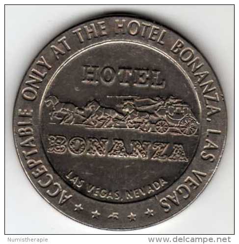 $1 Gaming Token : Jeton Casino Slot Machine : Hotel Bonanza : Las Vegas 1967 - Casino