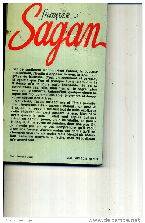 Sagan  BONJOUR TRISTESSE POCHE 1981  130 PAGES - Action