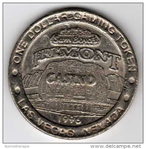 $1 Gaming Token : Jeton Slot Machine : Casino Fremont : Las Vegas 1996 (40 Ans) - Casino