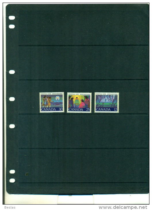 CANADA NOEL 77 3 VAL NEUFS - Unused Stamps