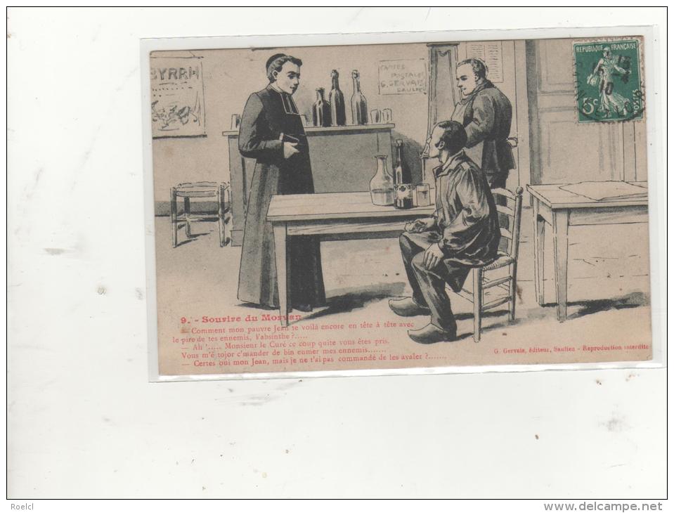 Cpa SOURIRE DU MORVAN " L'Absinthe "  1910 - Humour