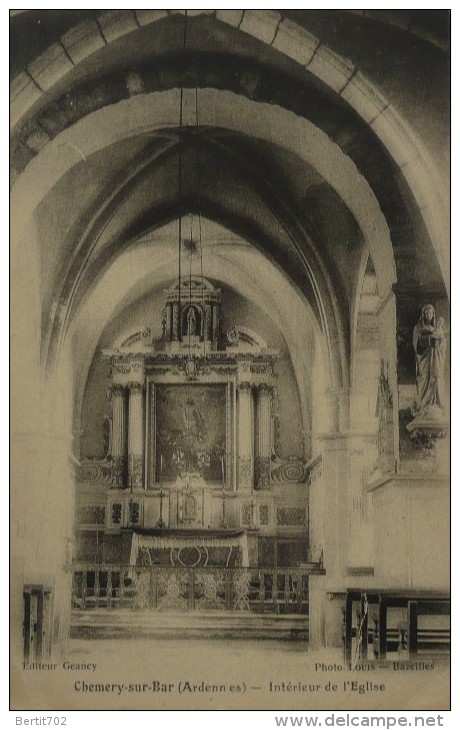 08 -  CHEMERY-SUR-BAR - Intérieur De L'église - Autres & Non Classés