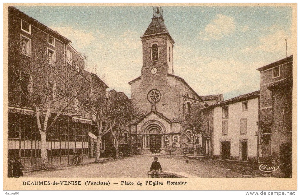 BEAUMES-de-VENISE - Place De L'Eglise Romaine - 1945- - Beaumes De Venise