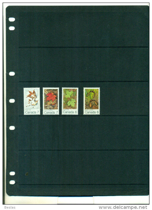 CANADA L'ERABLE A DIFFERENTS EPOQUES DE L'ANNEE 4 VAL NEUFS - Unused Stamps