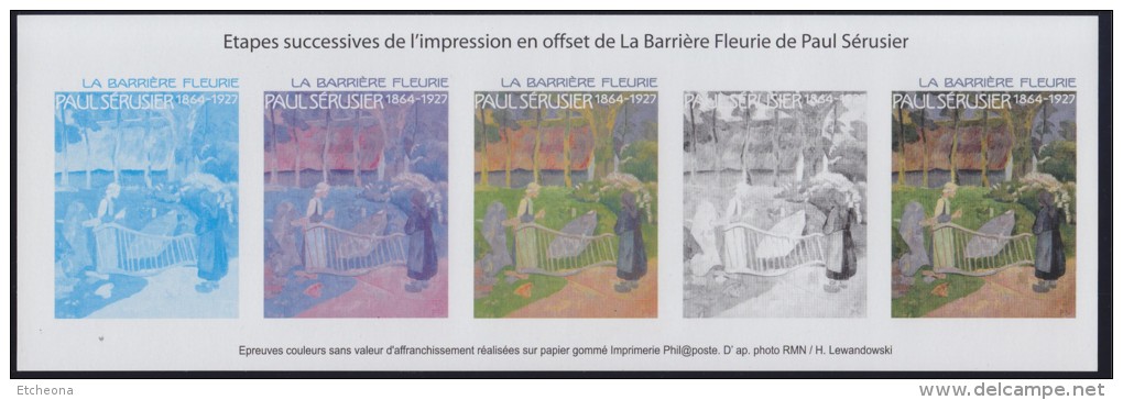 = Paul Sérusier étapes Successives Impression Offset De "La Barrière Fleurie" N°4105 Bloc Gommé Neuf - Autres & Non Classés