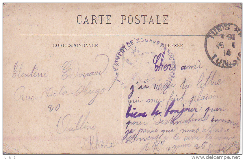 CPA Tunis - La Kouba Du Belvédère - Poste Militaire - Regt De Zouaves - 1914 (3555) - Tunesien