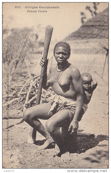 Afrique - Sénégal  -  Femme Cérère Et Son Bébé - Senegal
