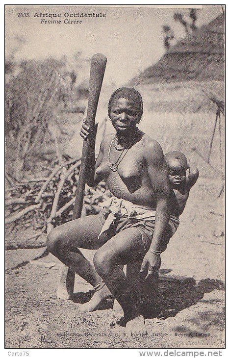 Afrique - Sénégal  -  AOF - Femme Cérère Et Son Bébé - Senegal