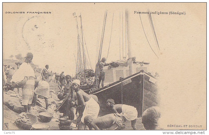 Afrique - Sénégal  -  AOF - Dakar - Travail Bâteaux Femmes Indigènes - Cachet Saint Louis 1903 - Senegal