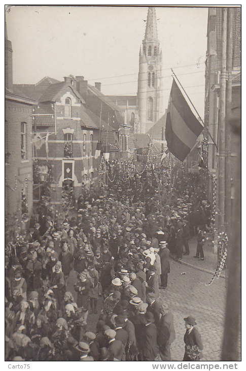 Belgique - Wervik - Carte-Photo - Foto - 1926 Procession Religieuse  Rue Eglise - Wervik