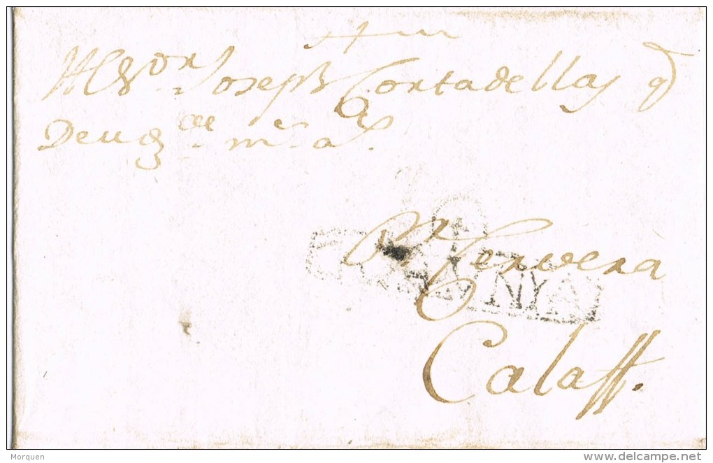 8058. Carta Entera Pre Filatelica TARREGA (Lerida) 1796 - ...-1850 Prefilatelia