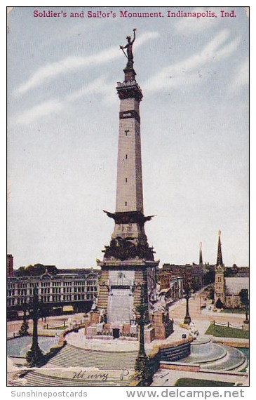 Soldiers And Sailors Monument Indianapolis Indiana 1909 - Indianapolis