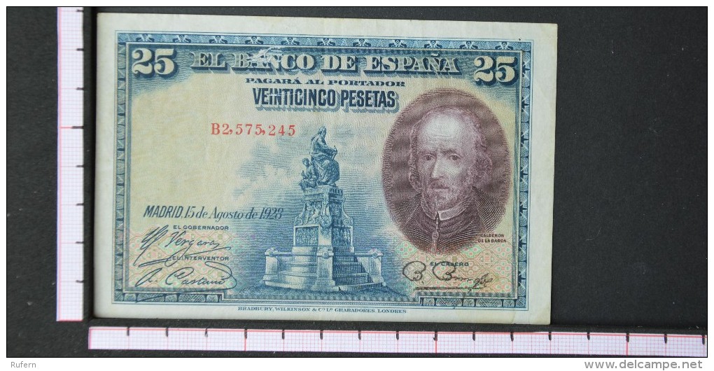 SPAIN  25  PESETAS  1928     -    (Nº06553) - 1-2-5-25 Pesetas