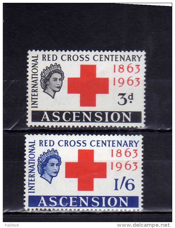 ASCENSION ASCENSIONE 1963 RED CROSS CENTENARY 1863 CROCE ROSSA CENTENARIO MNH - Ascensione