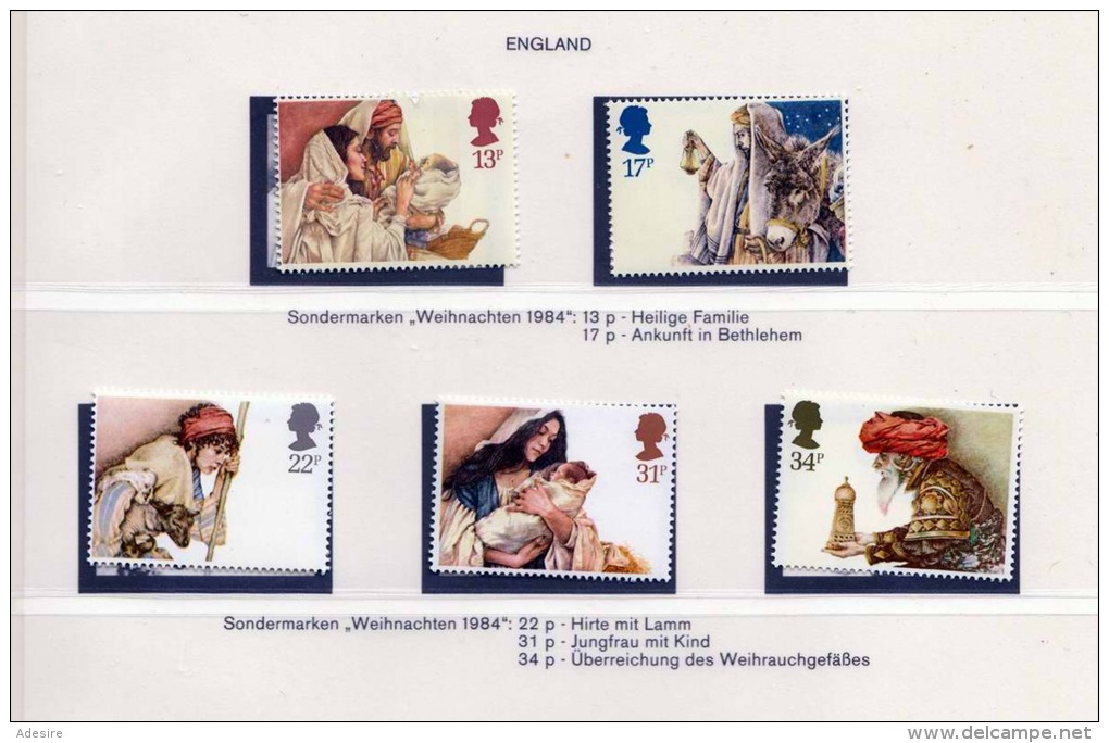 ENGLAND 1984, 35+50+90R ** Weihnachts Sondermarken - Ficción & Especimenes