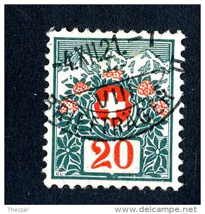 2750  Switzerland 1911  Michel #34  Used  Scott #J40 ~Offers Always Welcome!~ - Postage Due