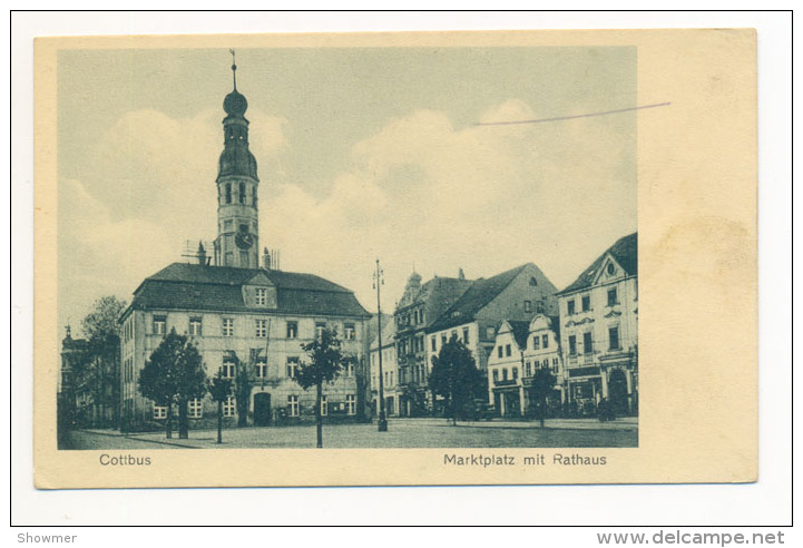 Cottbus Brandenburg Marktplatz Mit Rathaus - Cottbus