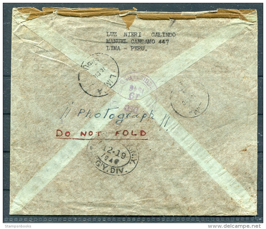 1946 Peru Lima Registered The Sydney Ross Company Cover - United Nations Language Division, Lake Success. New York, USA - Peru