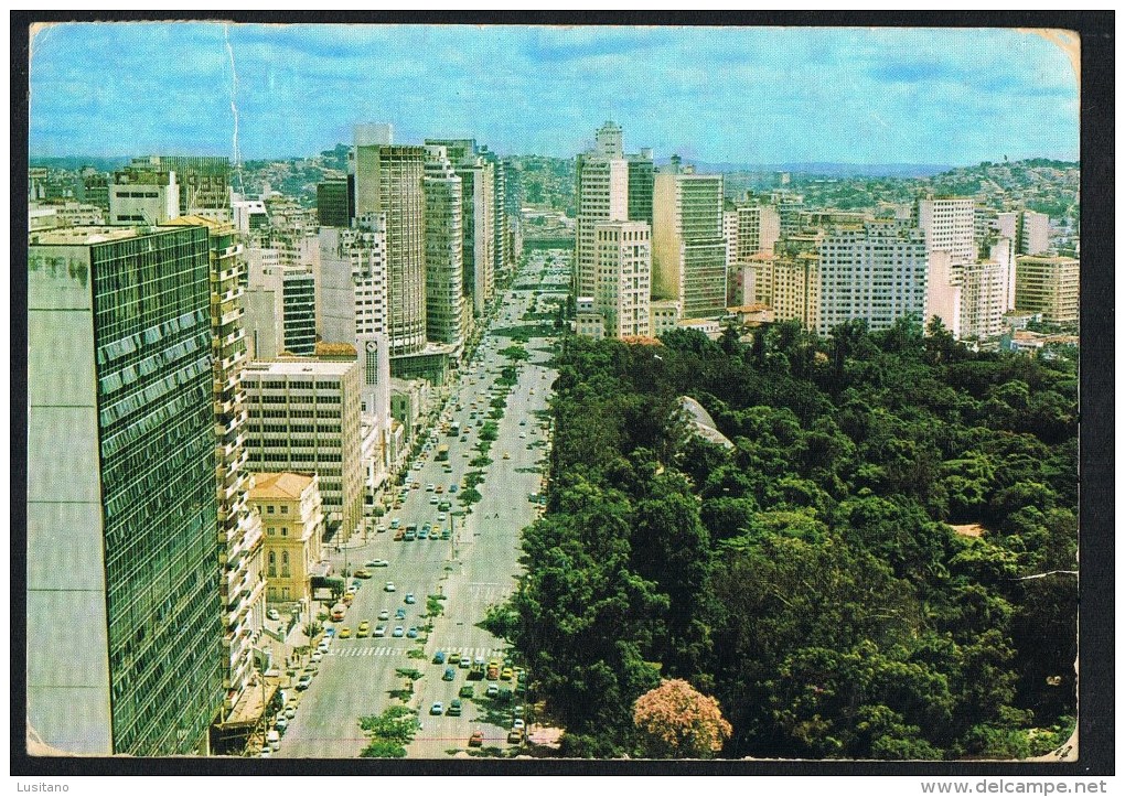 BELO HORIZONTE AV. AFONSO PENA BRASIL USED STAMPS TIMBRE ( 2SCANS) - Belo Horizonte