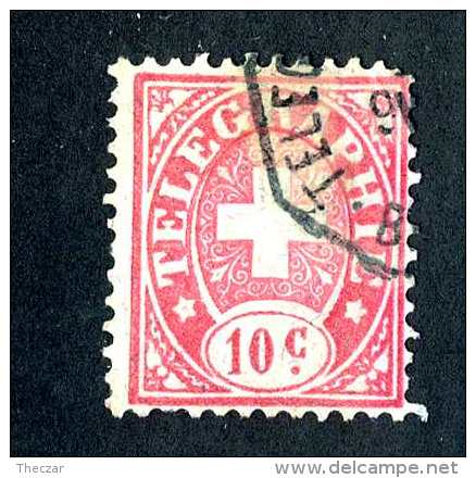 2879 Switzerland 1881  Michel #14 Used   ~Offers Always Welcome!~ - Telegraph