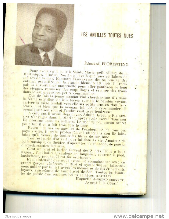 LES ANTILLES TOUTES NUES FLORENTINY 158 PAGES  1966 - Outre-Mer