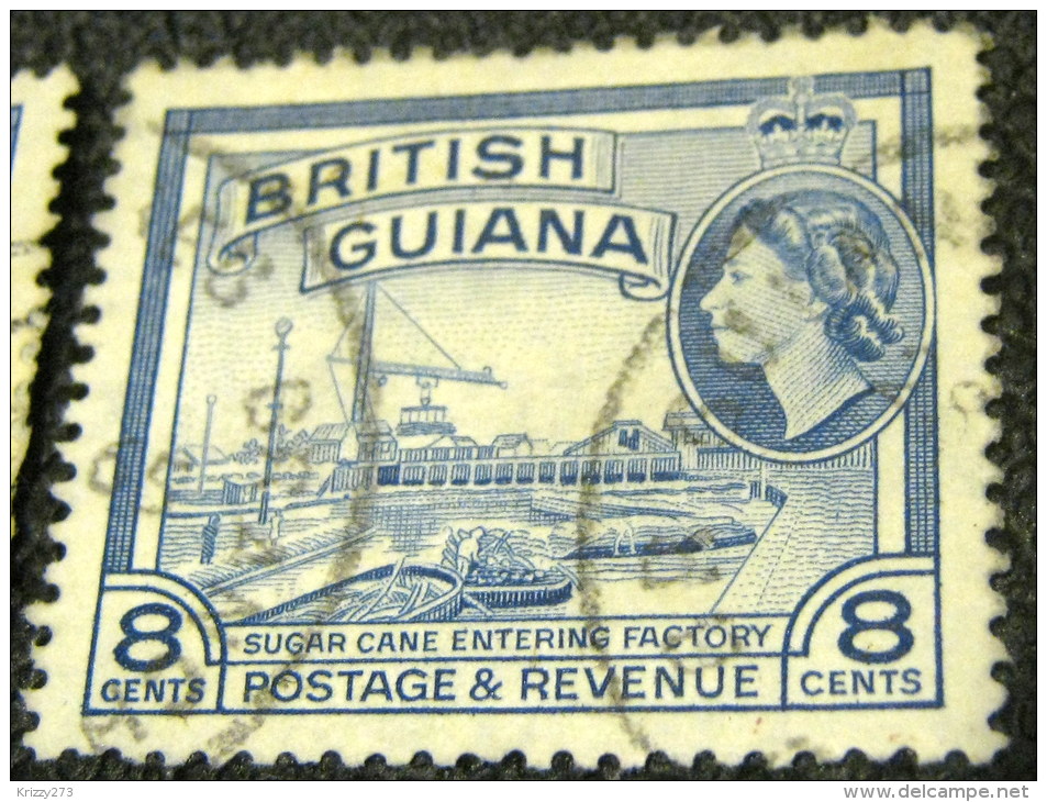 British Guiana 1954 Sugar Cane Entering Factory 8c - Used - Guyane Britannique (...-1966)