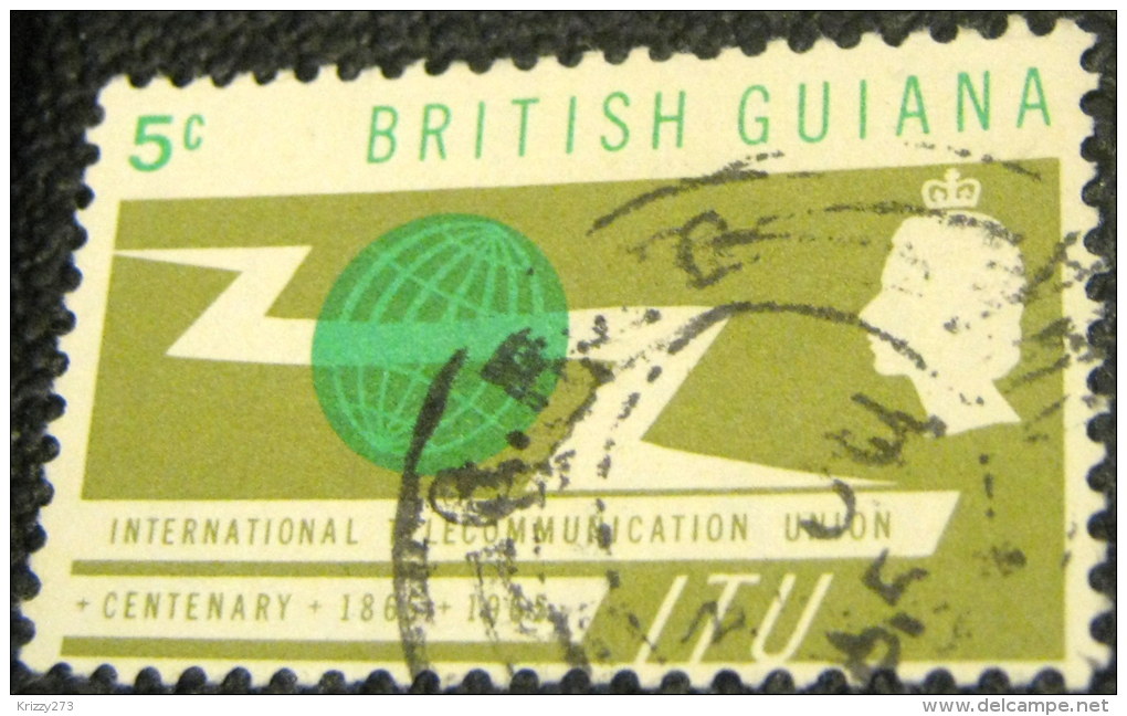 British Guiana 1965 The 100th Anniversary Of I.T.U. 5c - Used - Guayana Británica (...-1966)