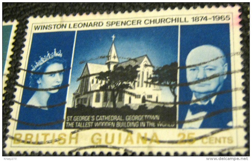 British Guiana 1966 Winston Spencer Churchill 25c - Used - Britisch-Guayana (...-1966)