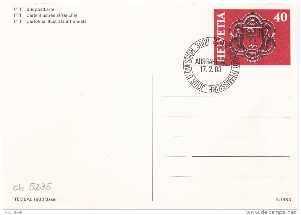 17.2.1983  -  PTT Bildpostkarte, Nicht Gelaufen  -  O  Gestempelt  -  Siehe Scan  (ch 5235) - Lettres & Documents