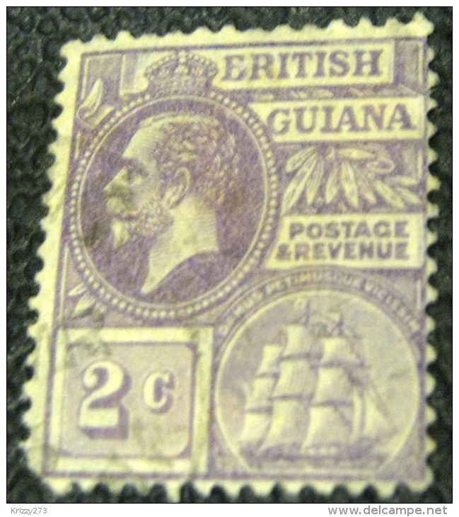 British Guiana 1921 Warship Sandbach 2c - Used - Brits-Guiana (...-1966)