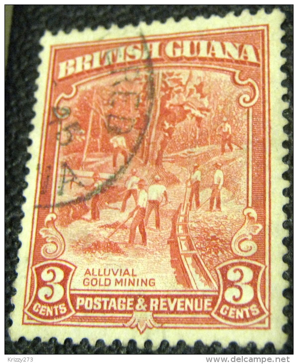 British Guiana 1934 Alluvial Gold Mining 3c - Used - Guyane Britannique (...-1966)