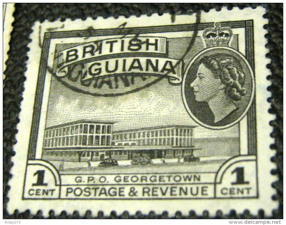 British Guiana 1954 GPO Georgetown 1c - Used - Guayana Británica (...-1966)