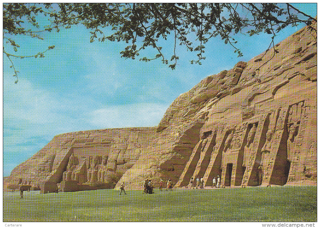 EGYPTE,EGYPT,AFRIQUE,AFRICA,prés LIBYE,TEMPLE ANTIQUE,ABU SEMBEL,ABU SIMBEL Construit Par RAMSES 2 - Other & Unclassified