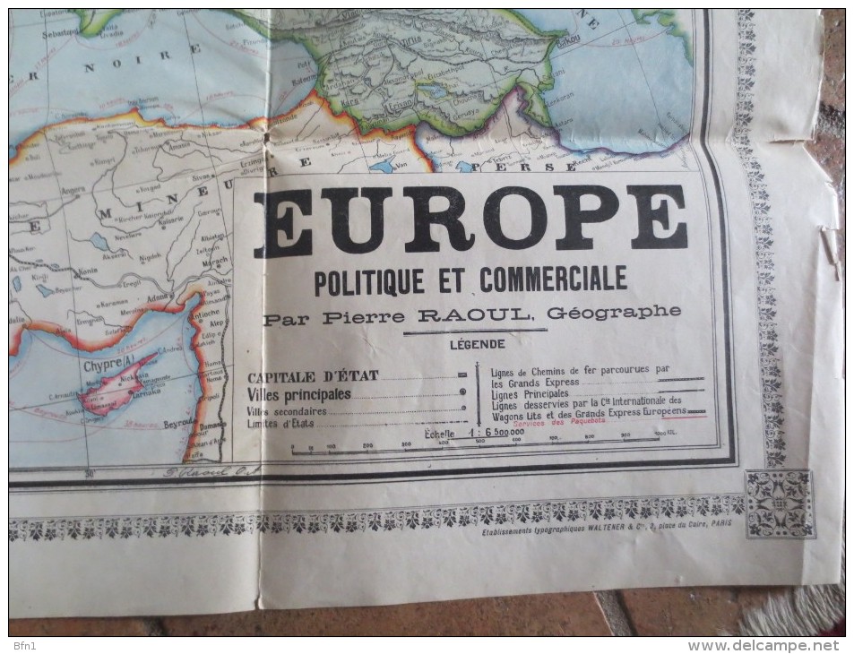 CARTE EUROPE POLITIQUE ET COMMERCIALE PAR PIERRE RAOUL GEOGRAPHE VOIR PHOTOS - Cartes Géographiques