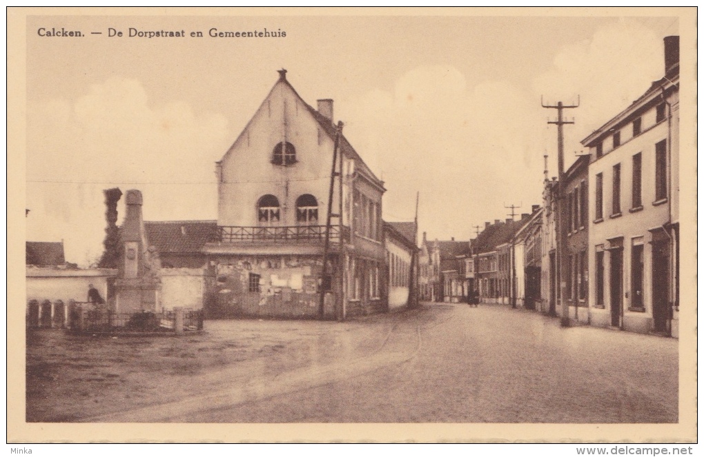 Calcken Kalken - De Dorpstraat En Gemeentehuis - Kruishoutem