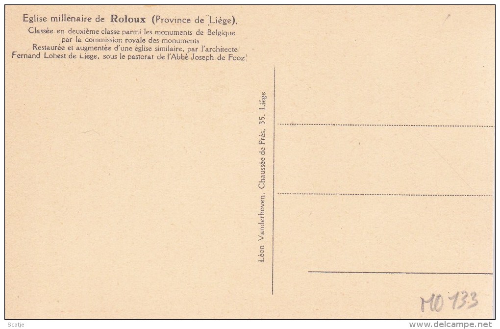 Roloux.  -  Eglise Millénaire - Fexhe-le-Haut-Clocher