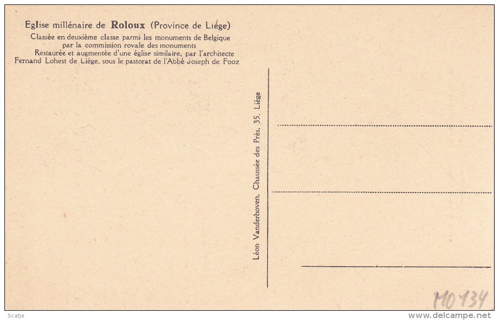 Roloux.  -  Eglise Millénaire - Fexhe-le-Haut-Clocher