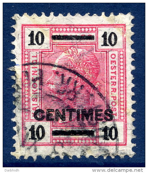 AUSTRIA PO IN CRETE (French Currency) 1904 10 C. Used.  Michel 9 - Levant Autrichien