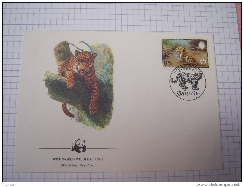 Panthera, Jaguar  - 1983  - Enveloppe Premier Jour WWF - Belize - FDC