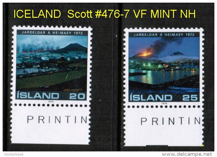 ICELAND  Scott  # 476-7** VF MINT NH - Neufs