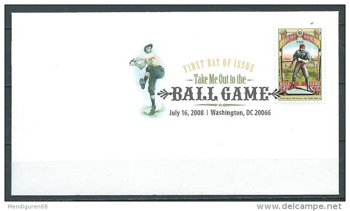 USA 2008 Take Me Out To The Ball Game 42¢ FDC USED SC 4341 YV 4085 MI 4416 SG 4876 - 2001-2010