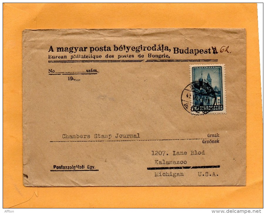 Hungary Old Cover Mailed To USA - Lettres & Documents