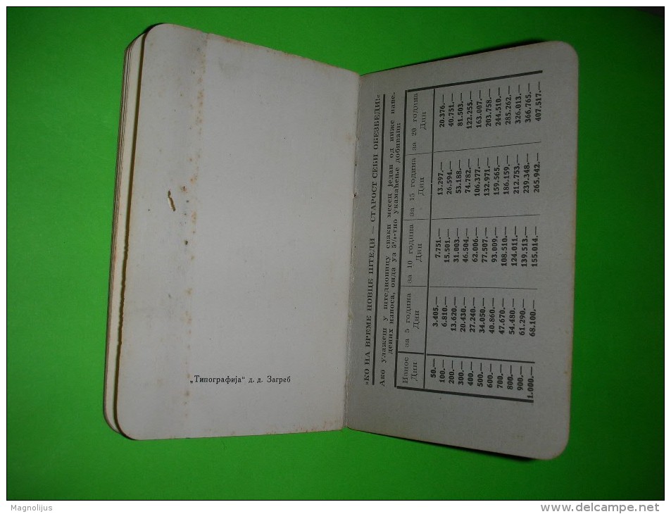 R!,R!,calendar,litlle Note Book,Novi Sad Savings Bank,beehive,religion Dates,measure Tables,handy Info,vintage,Serbia - Kleinformat : 1921-40