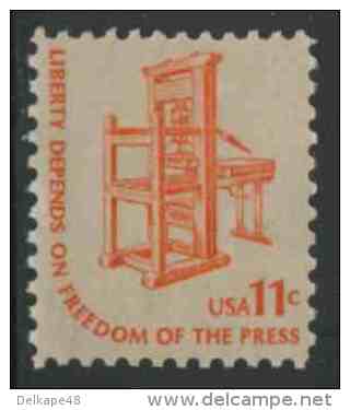 USA 1975 Mi 1192 YT 1072 Sc 1593 ** Early Printing Press / Druckpresse – Liberty Depends On Freedom Of The Press - Andere & Zonder Classificatie