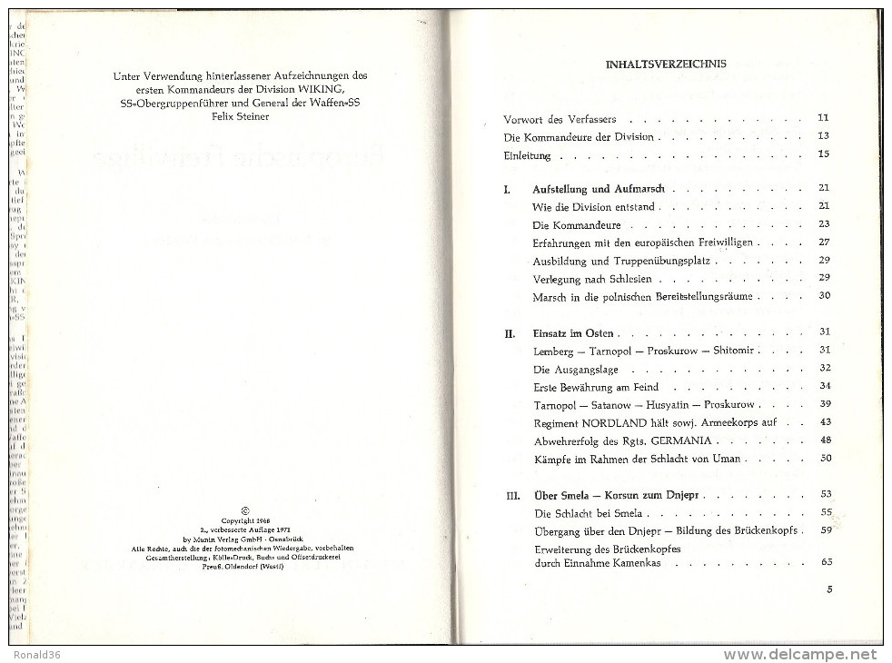 Livre Peter STRABNER EUROPAISCHE FREIWILLIGE Die Geschichte Der 5 Ss Panzerdivision WIKING  Militaire Soldat Armes - 5. World Wars