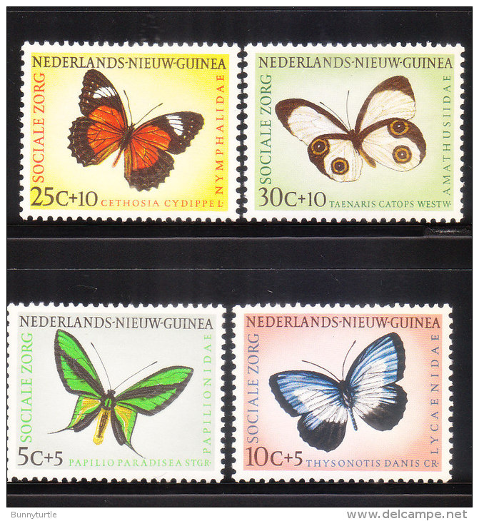 Netherlands New Guinea 1960 Butterflies Social Care Surtax MLH - Netherlands New Guinea