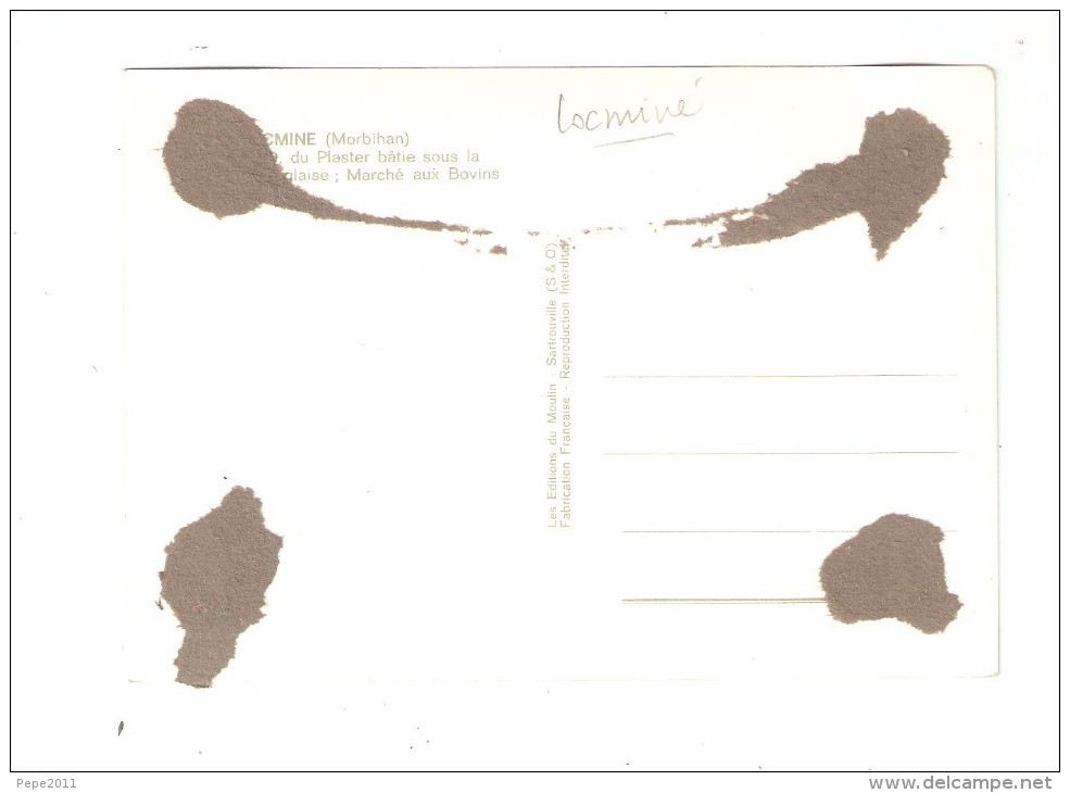 CSM - 56 - Locminé : ? Du Plaster - Marché Aux Bovins : Place -animation - Eglise - Maisons - Fourgonnette - - Locmine