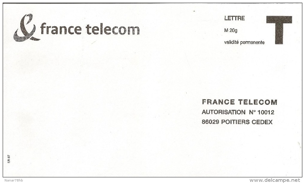 Lettre T Pour France Telecom - Buste Risposta T